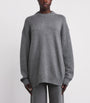 Skims Grey Oversized Cashmere Boyfriend Sweater