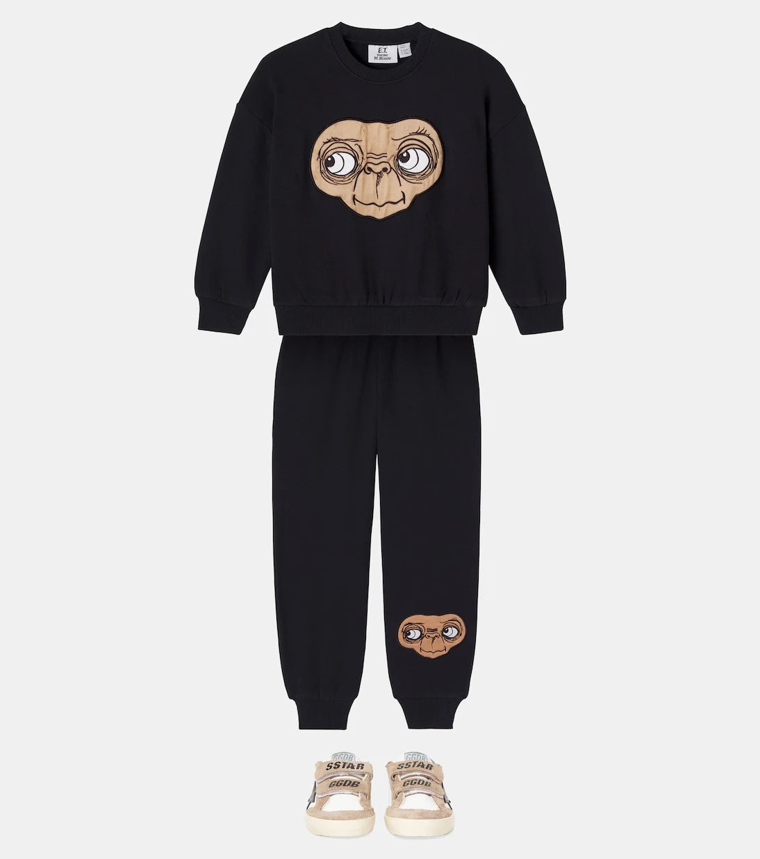 Mini Rodini - سويت شيرت قطني مزين برقعة E.T.