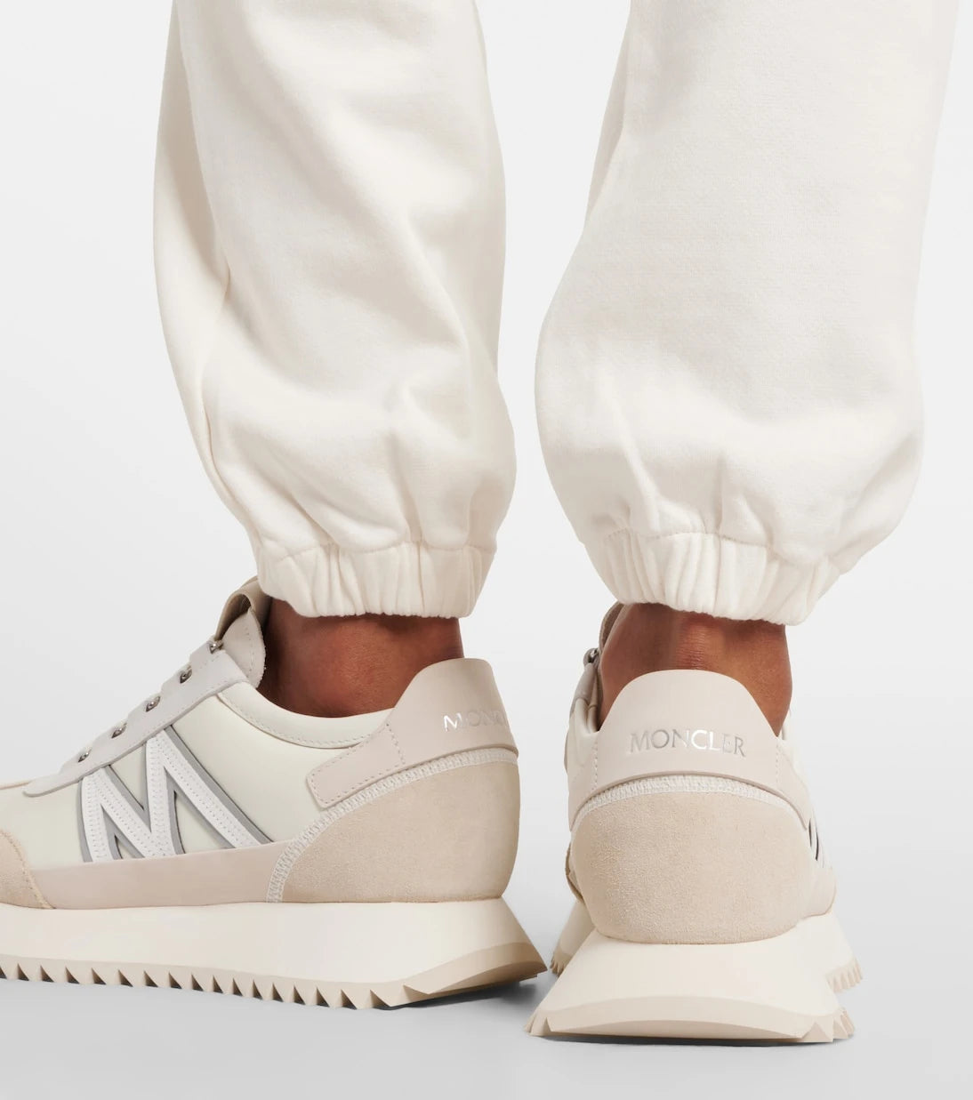 Moncler - Pacey2 suede-trimmed sneakers