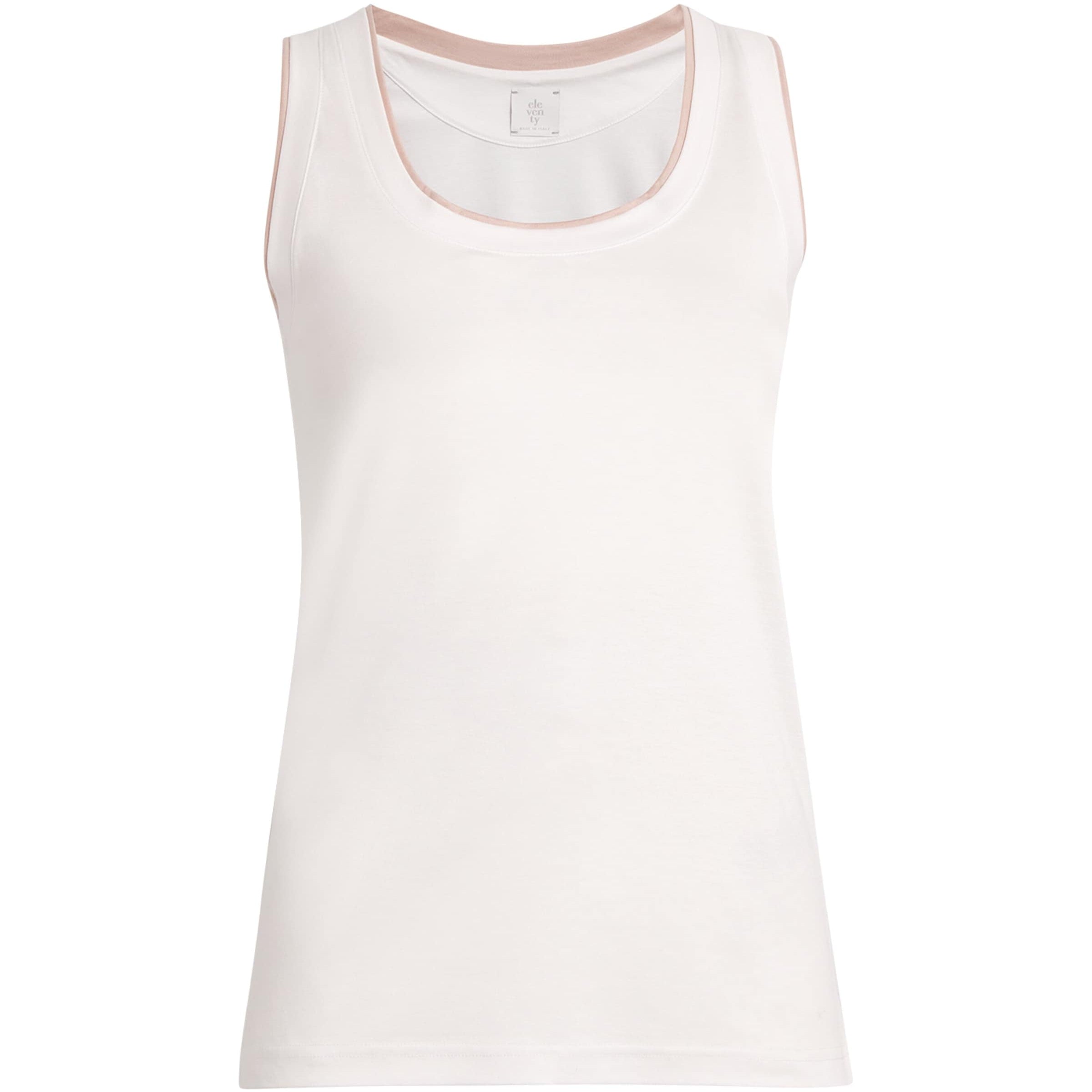 Cotton Tank Top BIANCO, ROSA