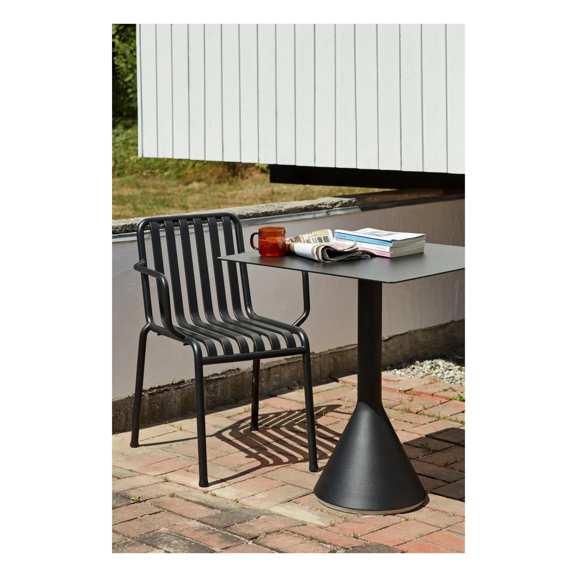 Hay - Palissade Dining Armchair Designed by Ronan and Erwan Bouroullec | Charcoal grey
