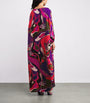 PUCCI Multi Silk Orchidee Print Maxi Kaftan Dress