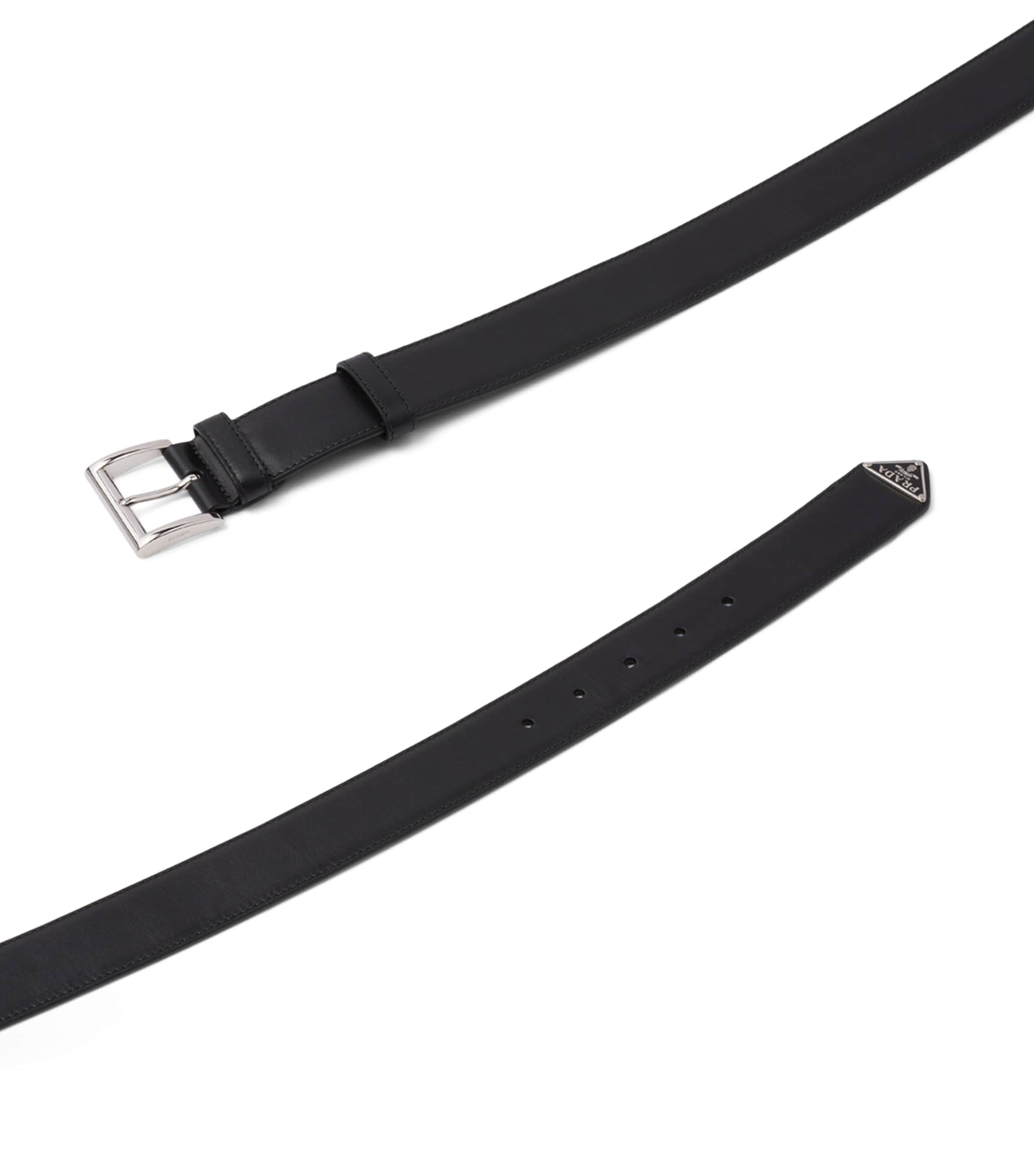 Prada Black Leather Belt