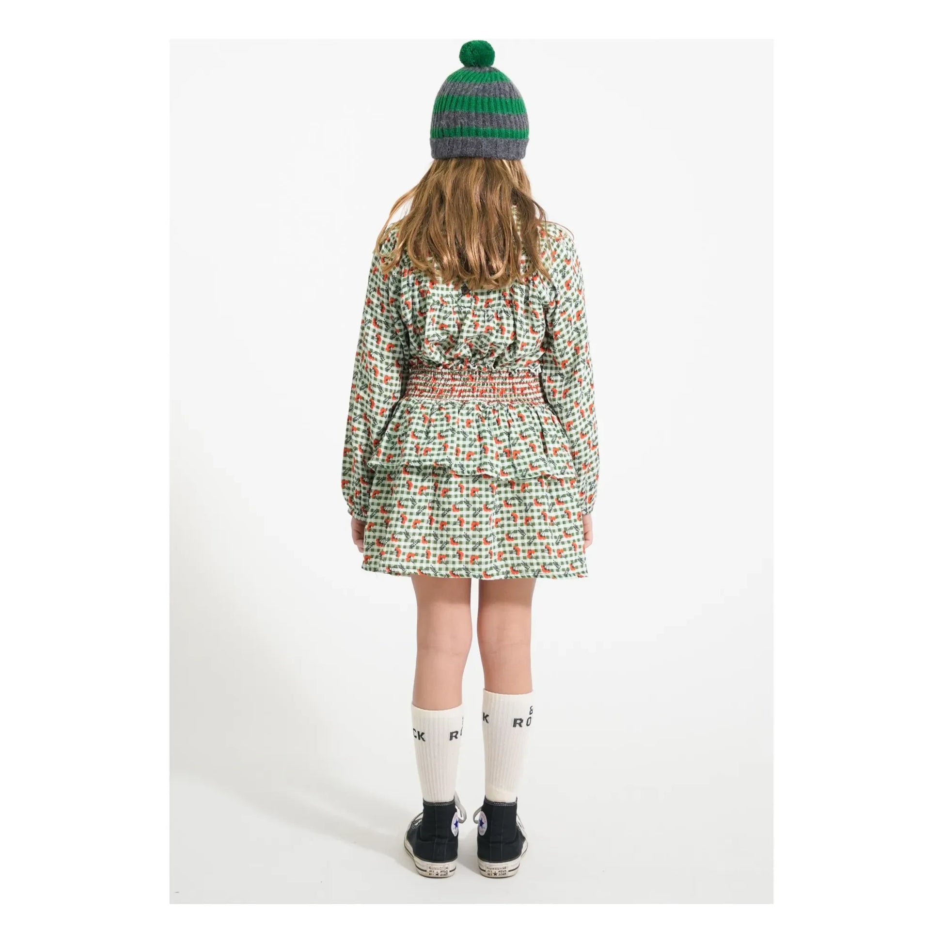 Piupiuchick - Blouse Carreaux Fleurs | Green