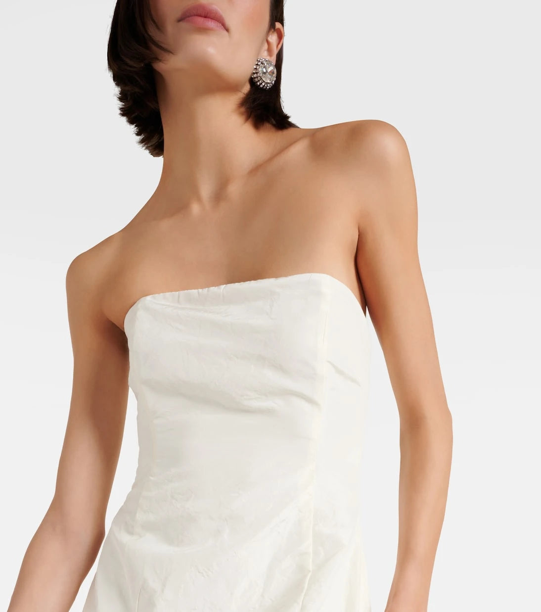 Magda Butrym - Strapless silk taffeta midi dress