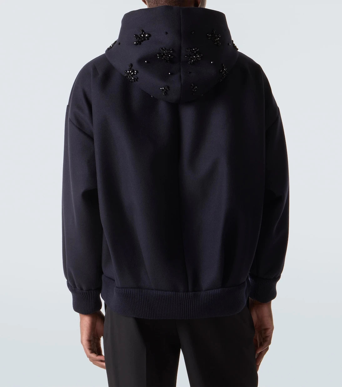 Simone Rocha - Embellished wool-blend hoodie
