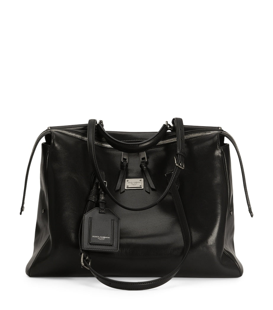 Dolce & Gabbana Leather-Blend Top-Handle Bag