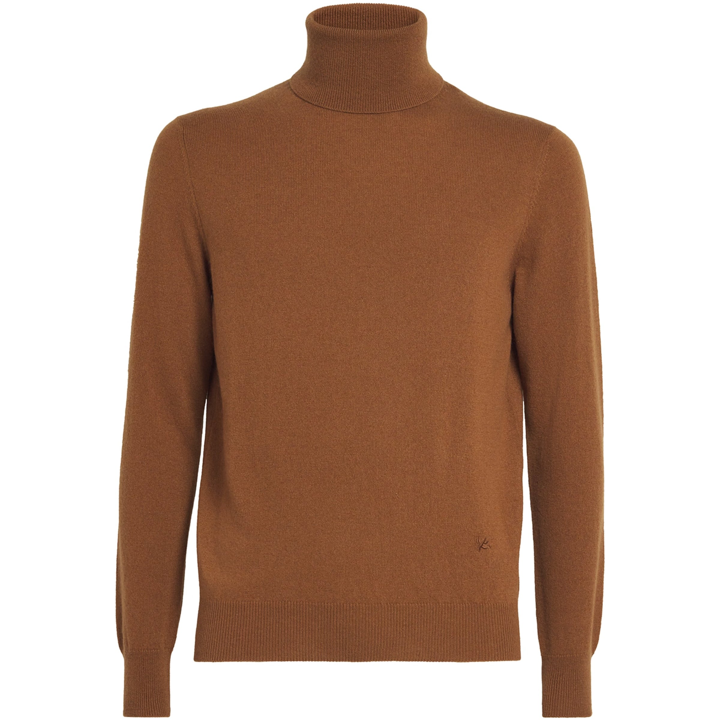 Brown Cashmere Rollneck Sweater