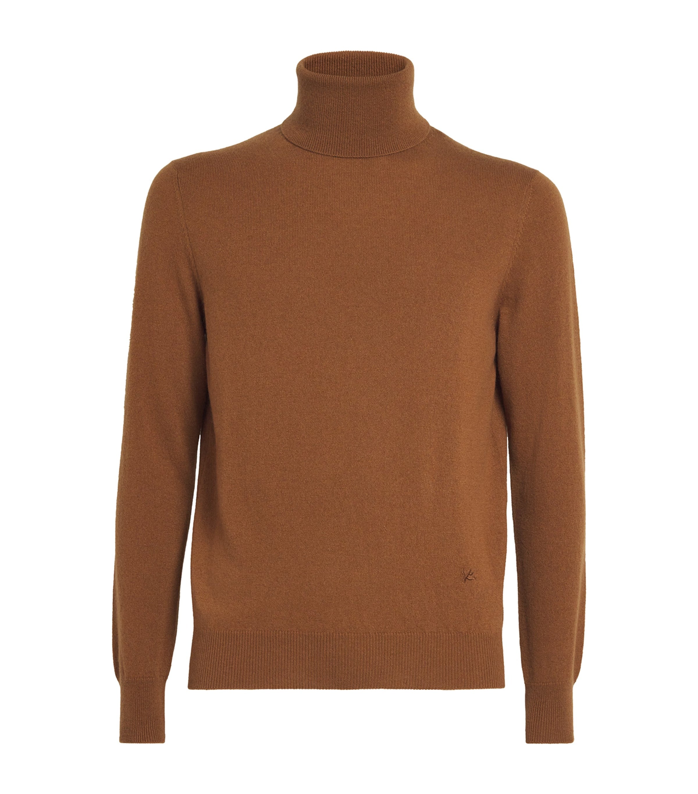 Brown Cashmere Rollneck Sweater