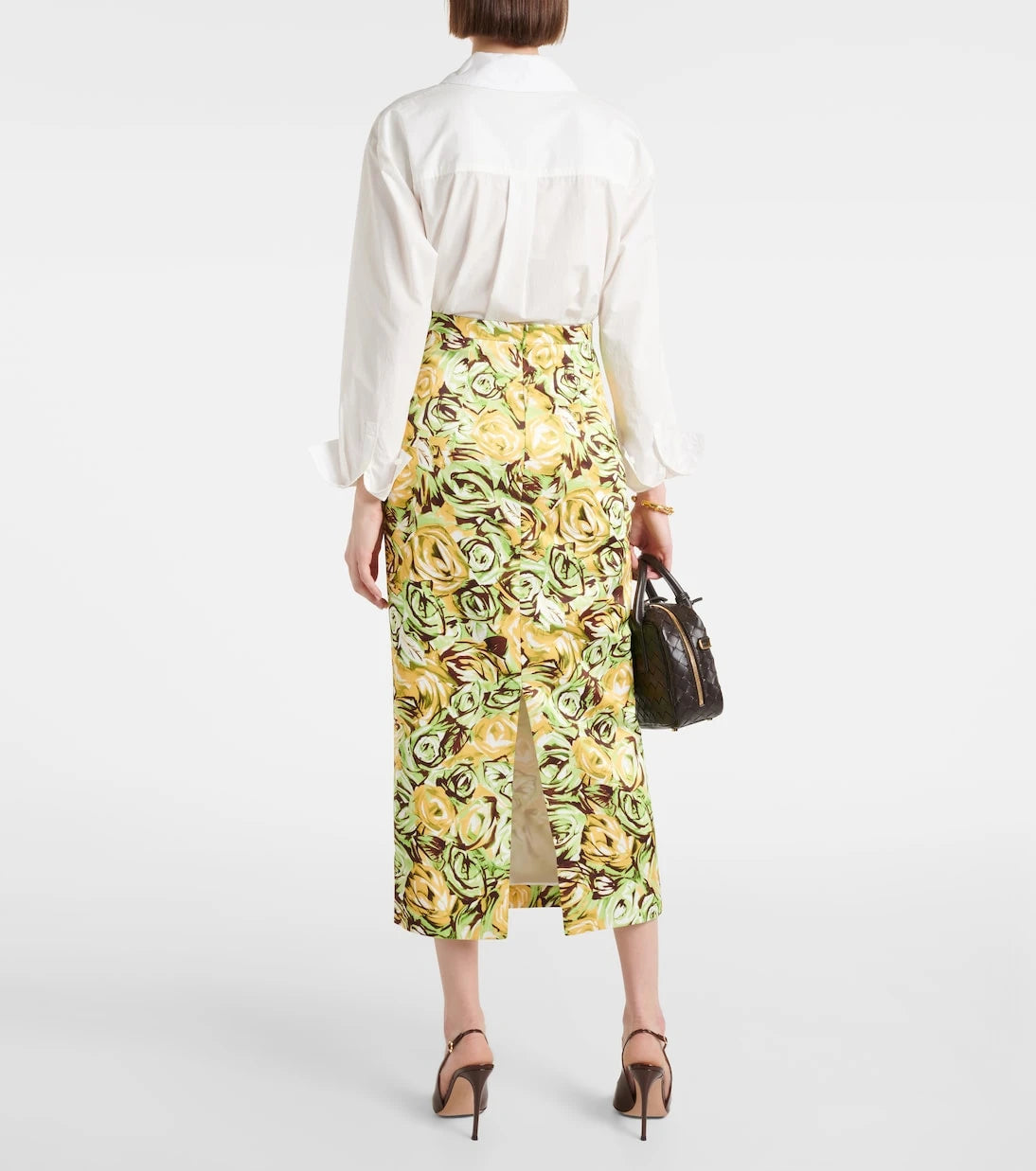 Emilia Wickstead - Lorelei floral twill pencil skirt