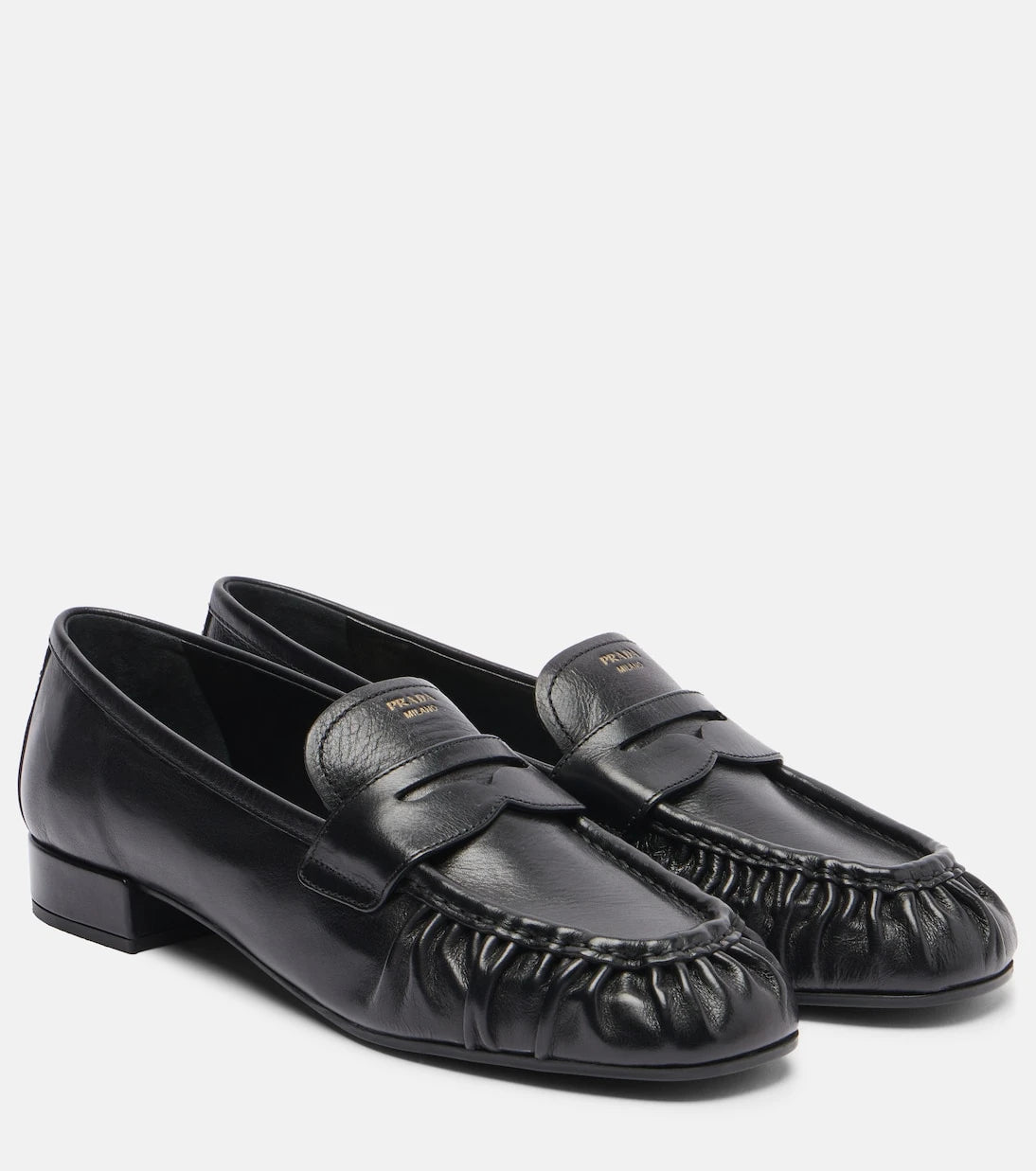 Prada - Leather penny loafers