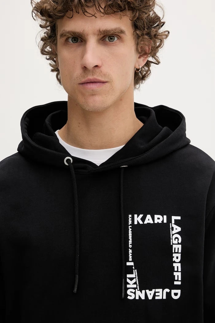 Karl Lagerfeld Jeans суичър с качулка мъжки от памук