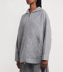Max Mara Grey Wool-Blend Zip-Up Hoodie