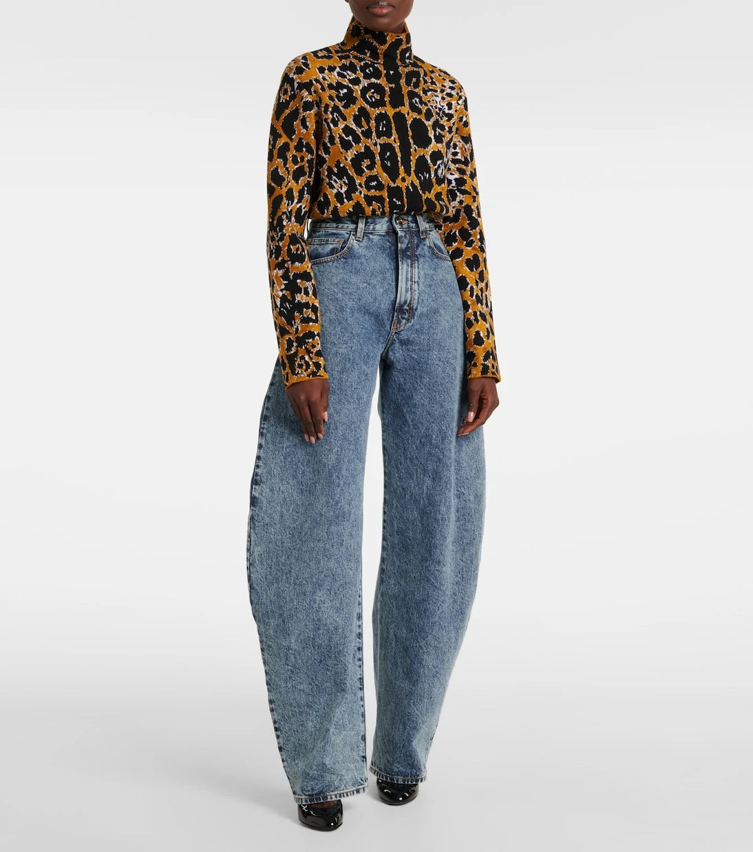 Alaïa - Leopard jacquard sweater