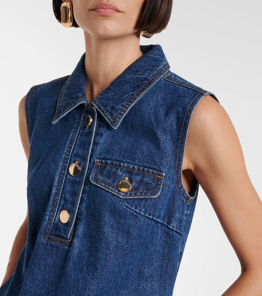 Self-Portrait - Denim minidress