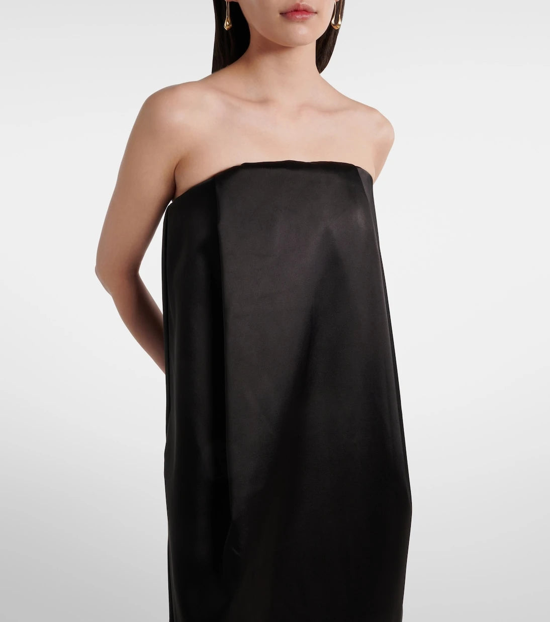 Entire Studios - Strapless sateen maxi dress