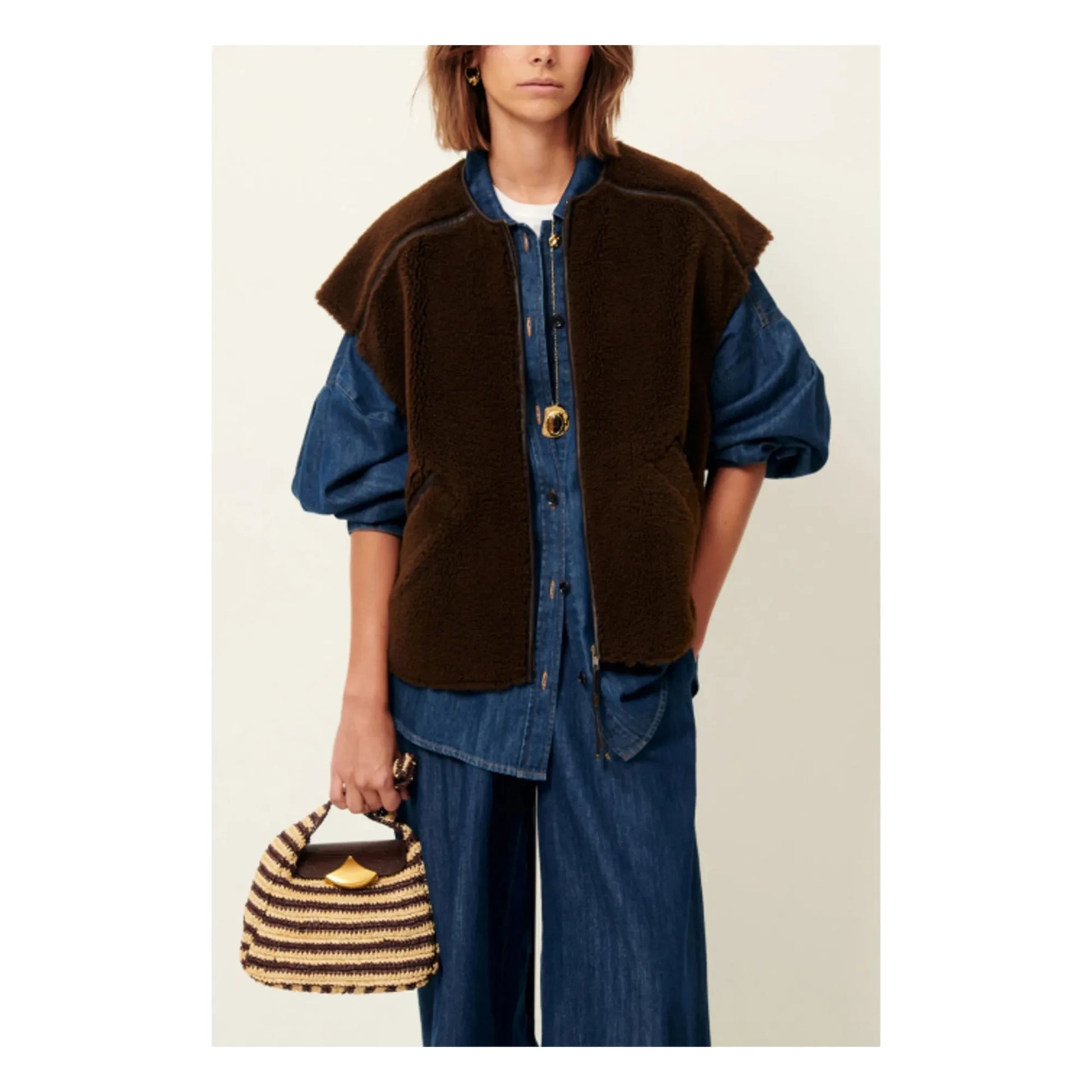 Sessùn - Mounty Sleeveless Jacket | Brown