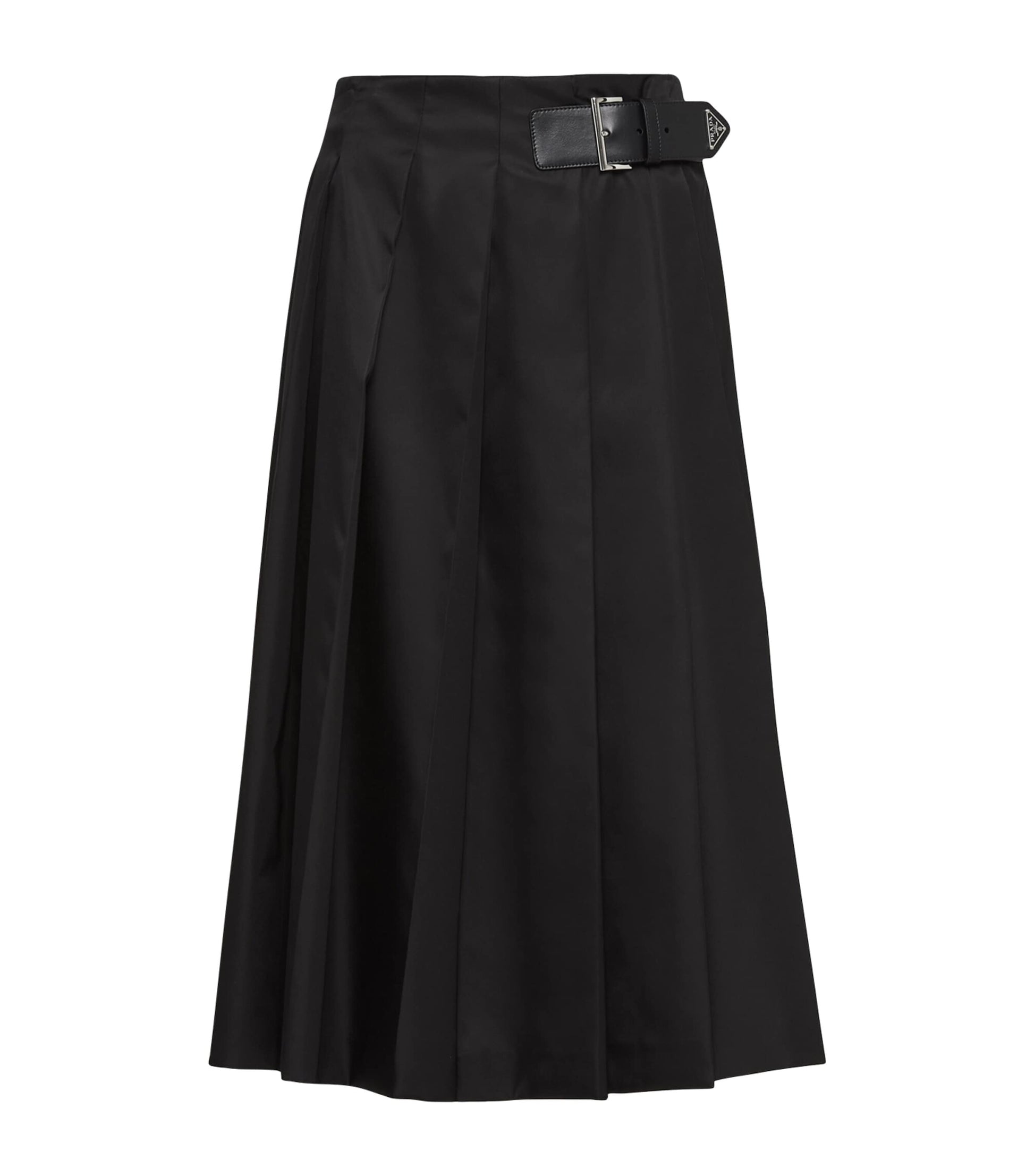 Prada Black Re-Nylon Pleated Midi Skirt