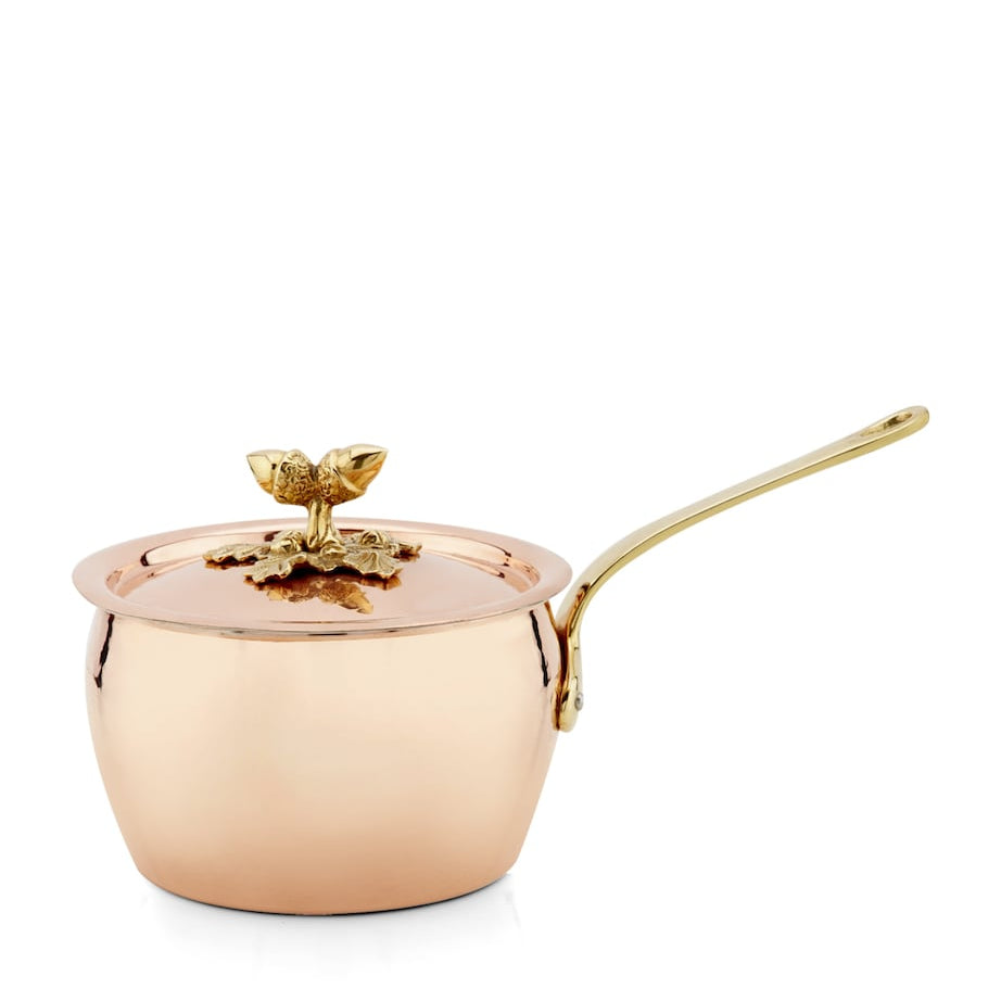 Historia Hammered Copper Saucepan with Lid (16cm)