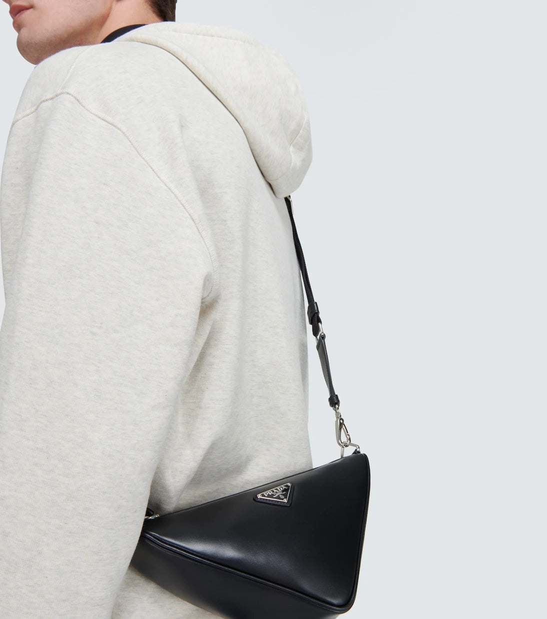 Prada - Triangle leather shoulder bag