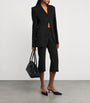 Victoria Beckham Black Tab-Detail Cropped Trousers