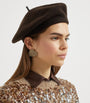 Brunello Cucinelli Brown Wool Monili Beret