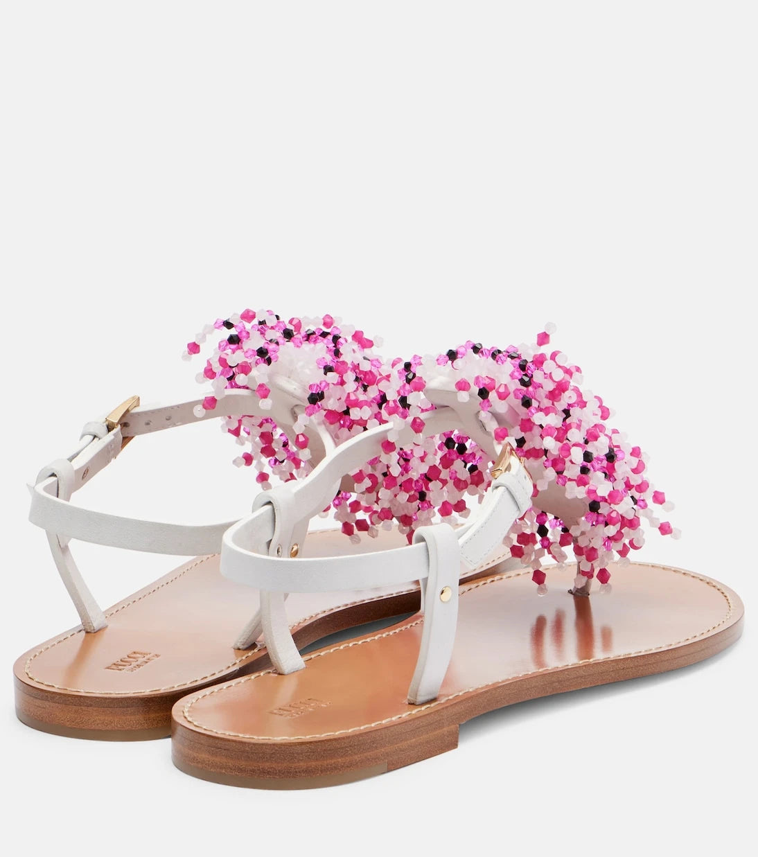 Pucci - Embroidery beaded leather sandals