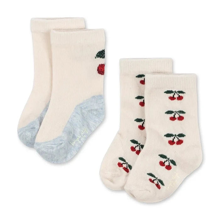 Konges Sløjd чорапи за деца 2 PACK JACQUARD CHERRY SOCKS 2 броя