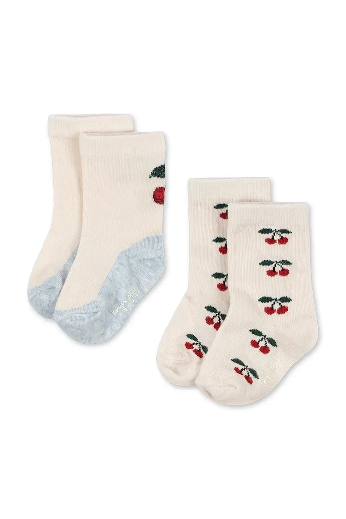 Konges Sløjd чорапи за деца 2 PACK JACQUARD CHERRY SOCKS 2 броя
