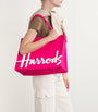 Harrods Pink Large Cotton Logo Tote Bag