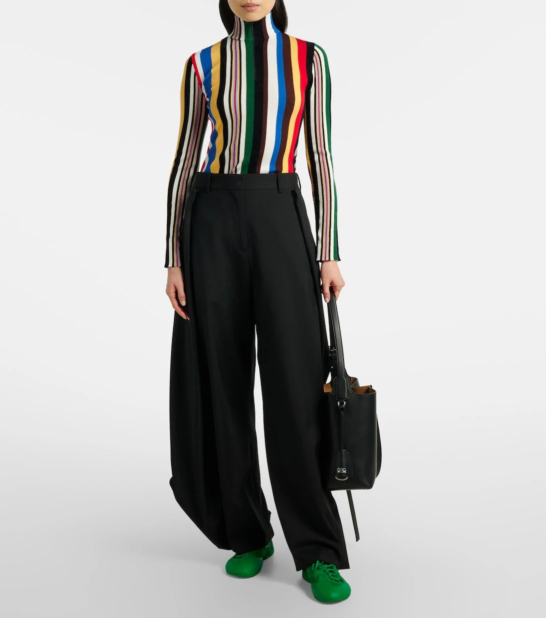 Loewe - Striped half-zip sweater