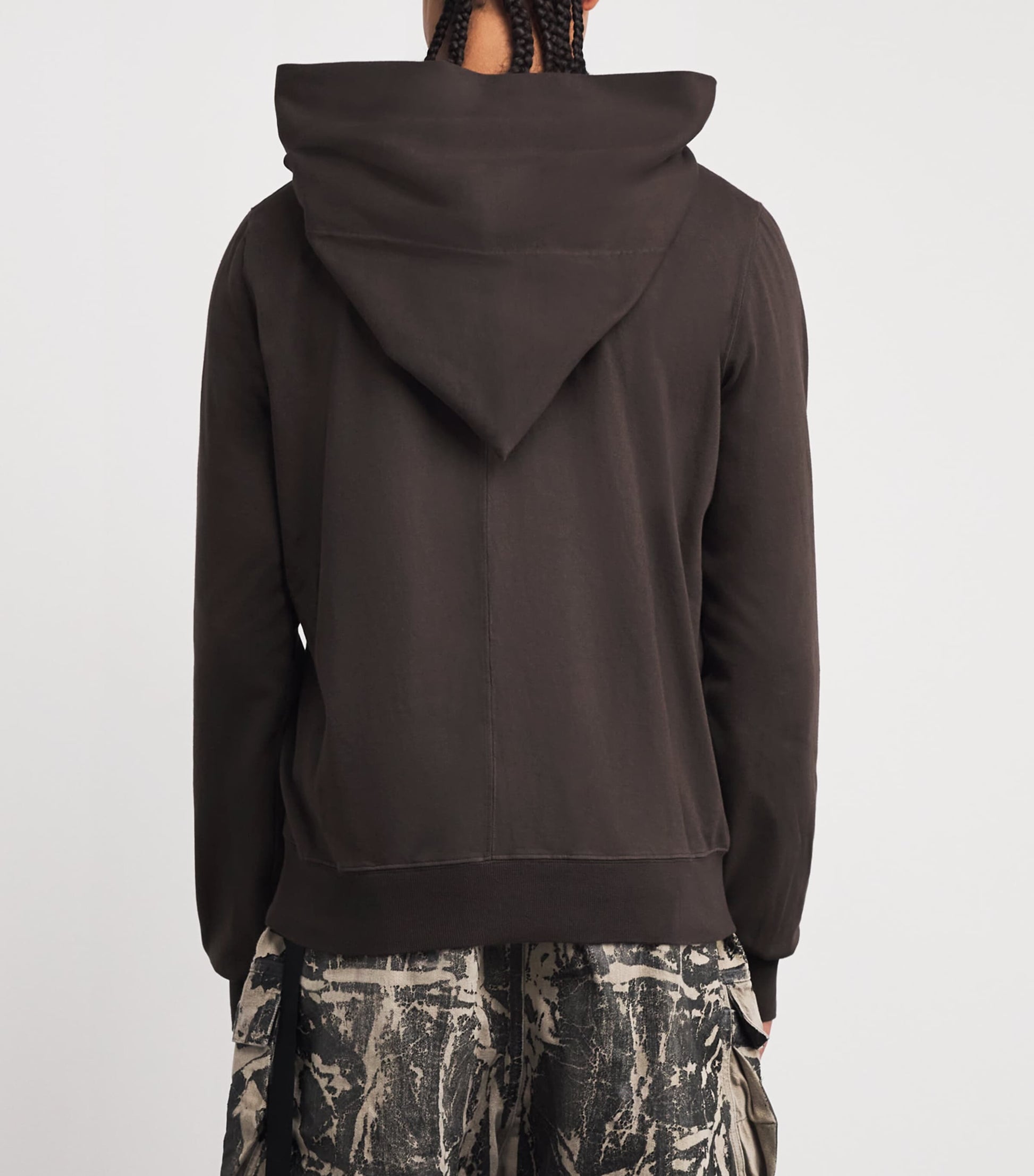 Rick Owens Brown Organic Cotton Mountain Hoodie
