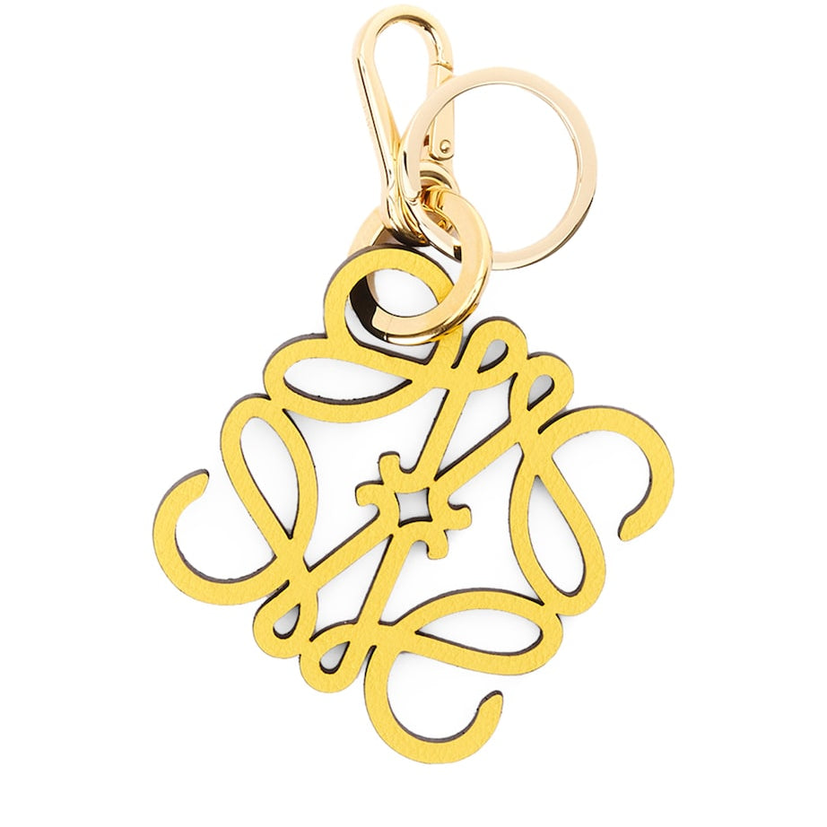 Yellow Leather Anagram Charm
