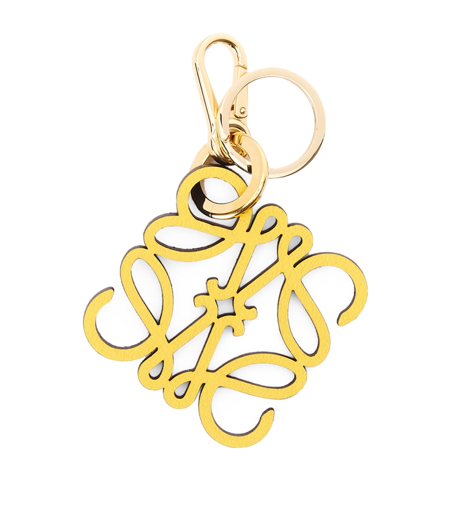 Yellow Leather Anagram Charm