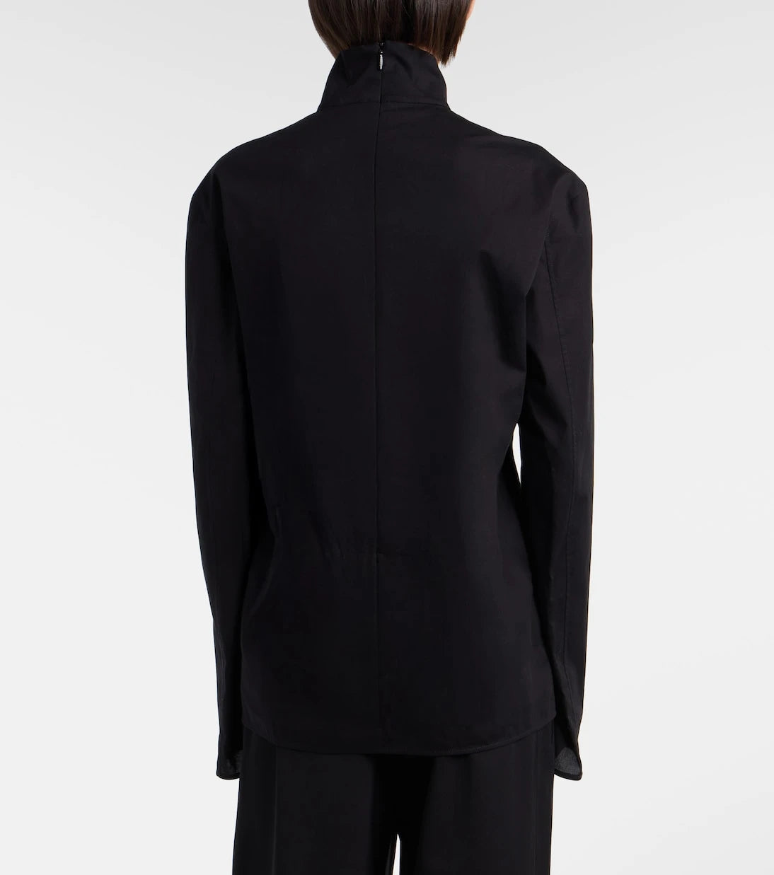 Gucci - Cotton-blend poplin turtleneck top