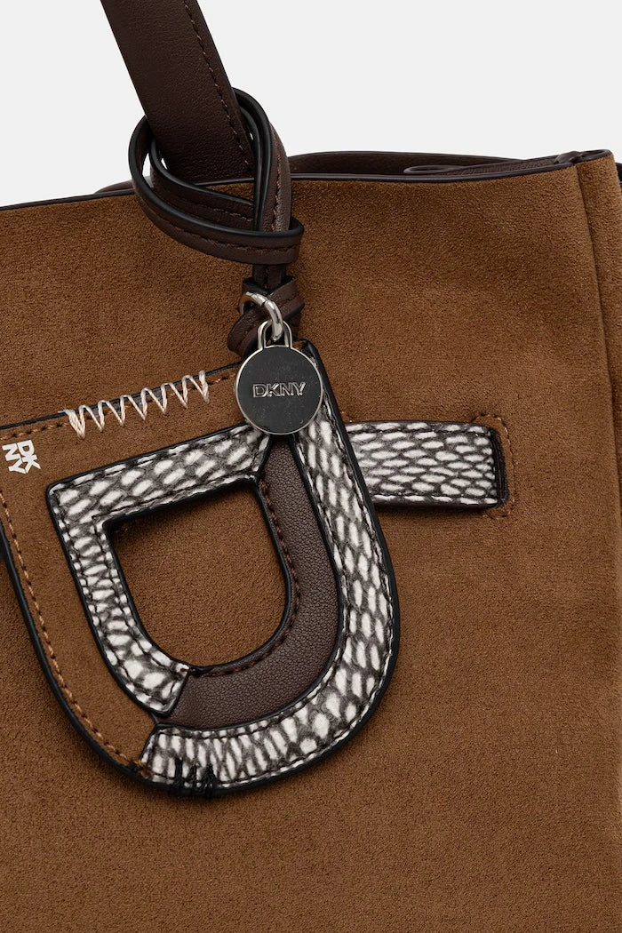 DKNY BRYAR kadın süet görünümlü shopping çanta