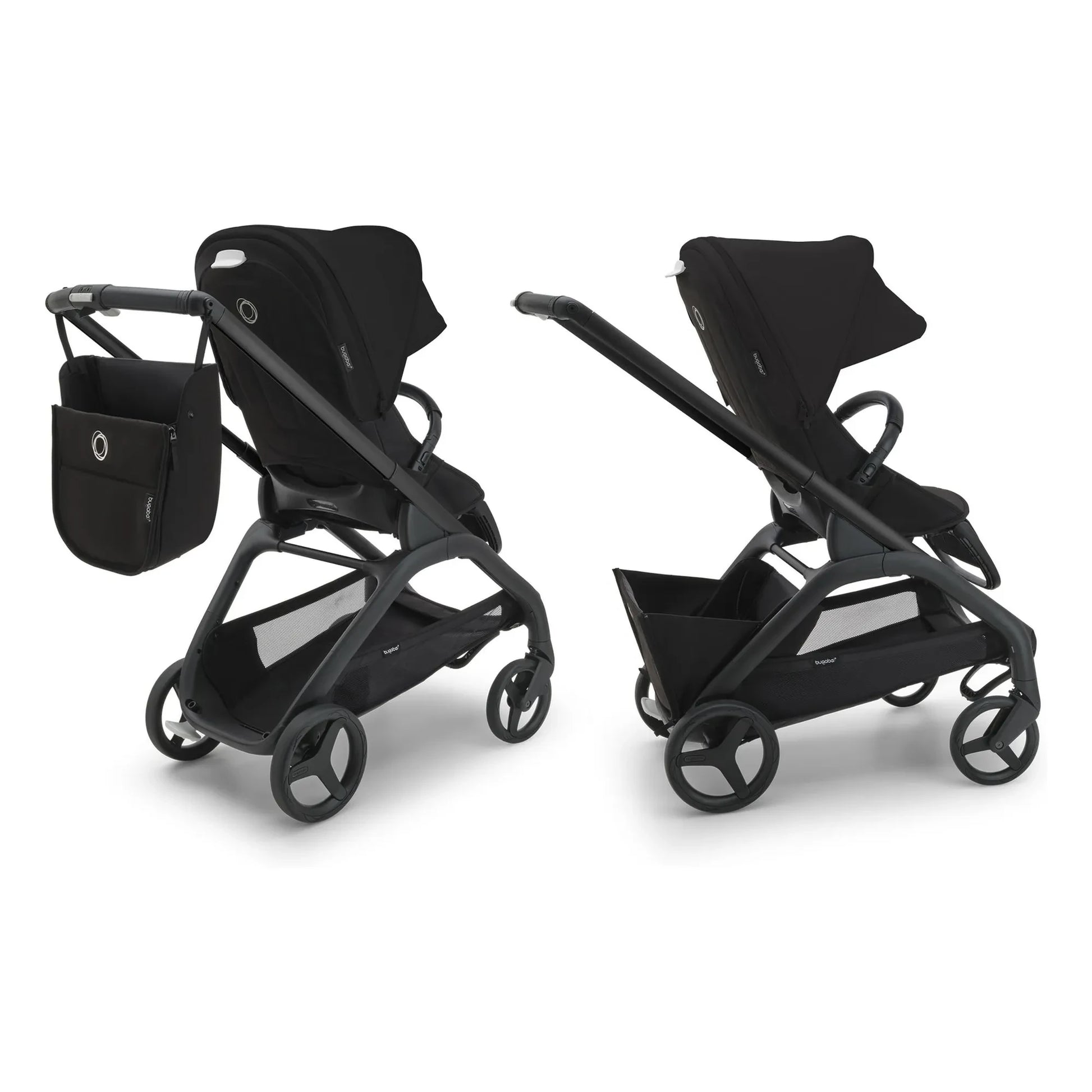 Bugaboo - Bugaboo Dragonfly Complete city stroller graphite chassis | Heather grey