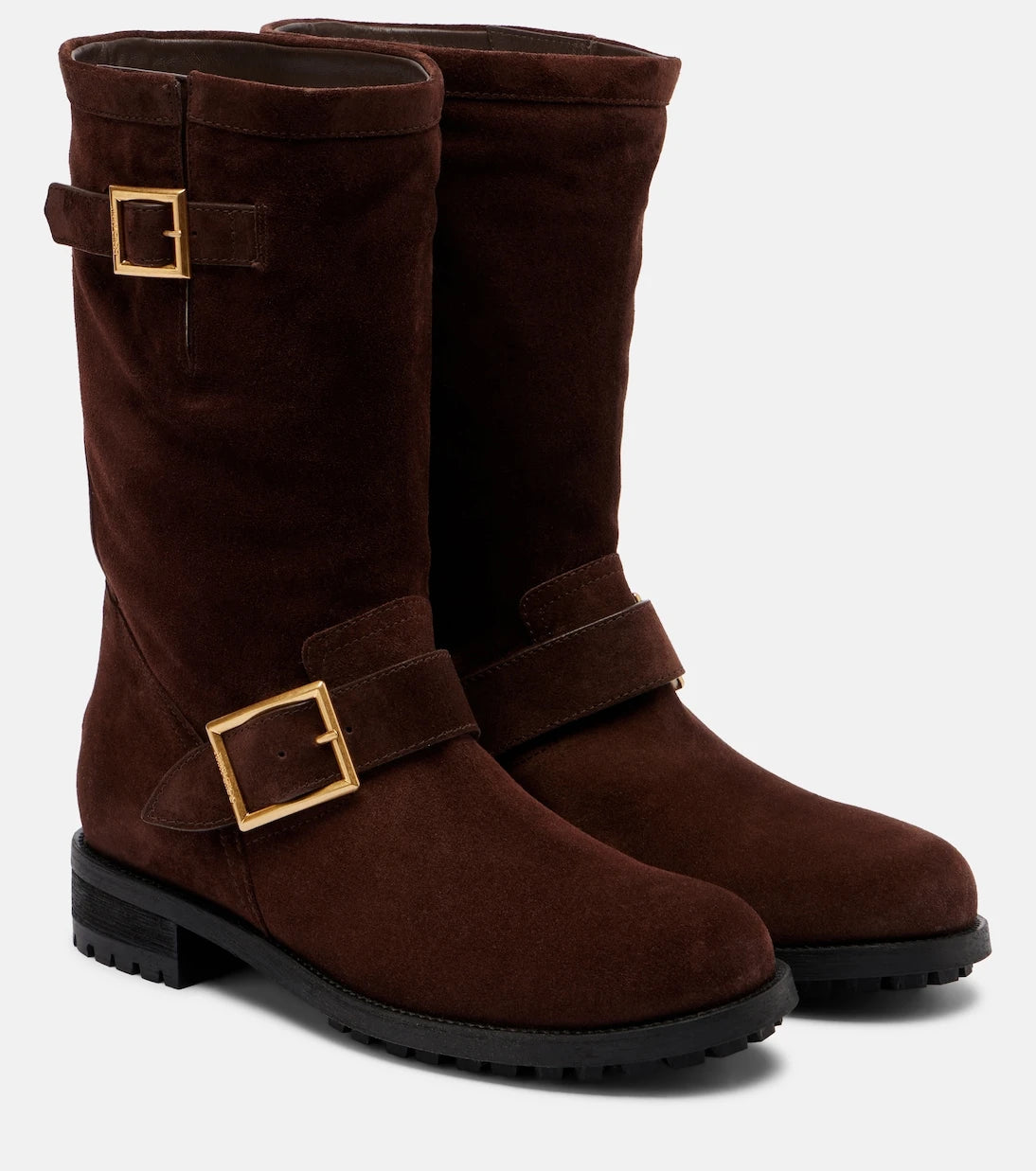 Jimmy Choo - Biker suede mid-calf boots