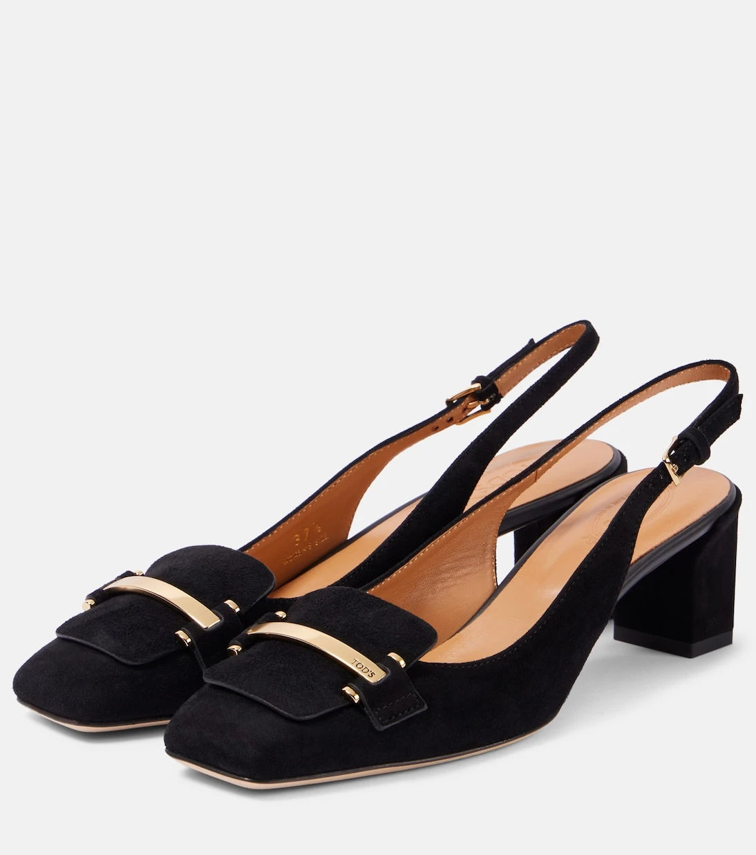 Tod's - 50 suede slingback pumps