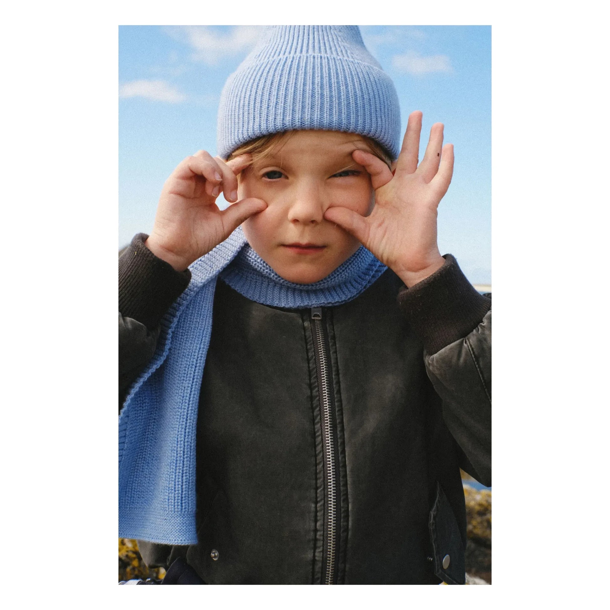 Hvid - Fonzie cap Merino wool | Light Blue