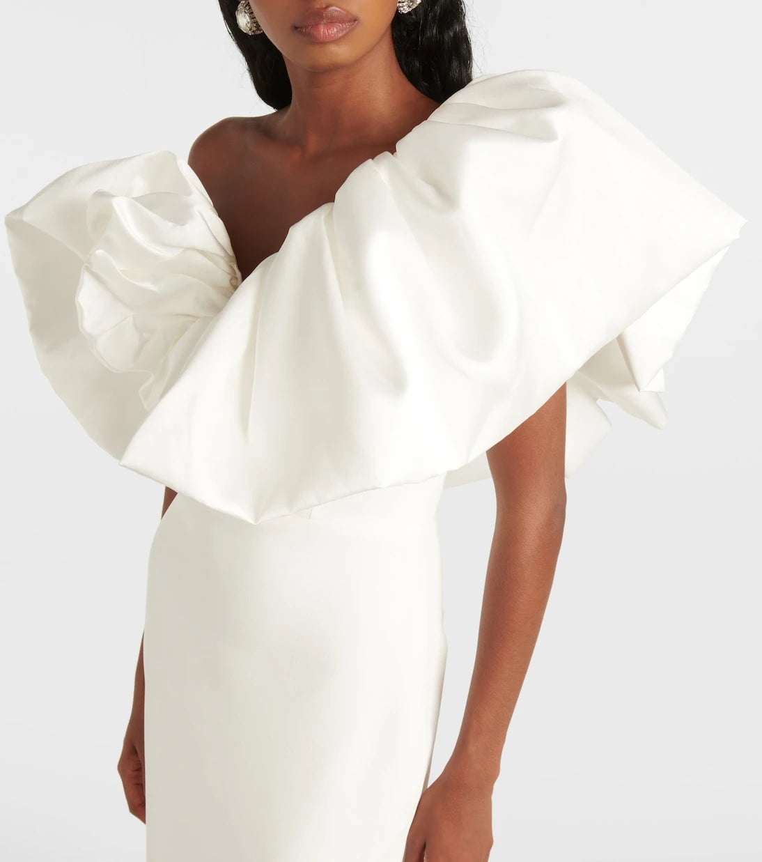 Solace London - Cassia twill and crêpe gown