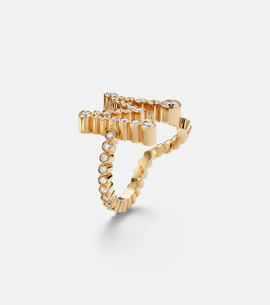 Sophie Bille Brahe - Initial Ensemble 18kt gold ring with diamonds