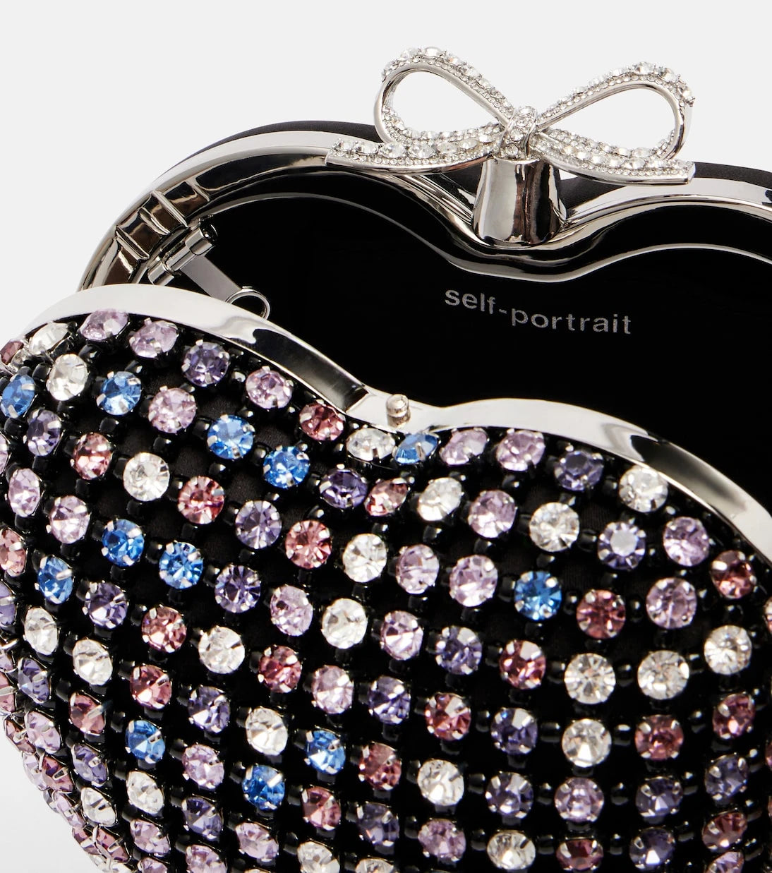 Self-Portrait - Crystal-embellished clutch