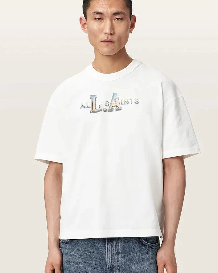 AllSaints erkek pamuklu tişört ANGELINO