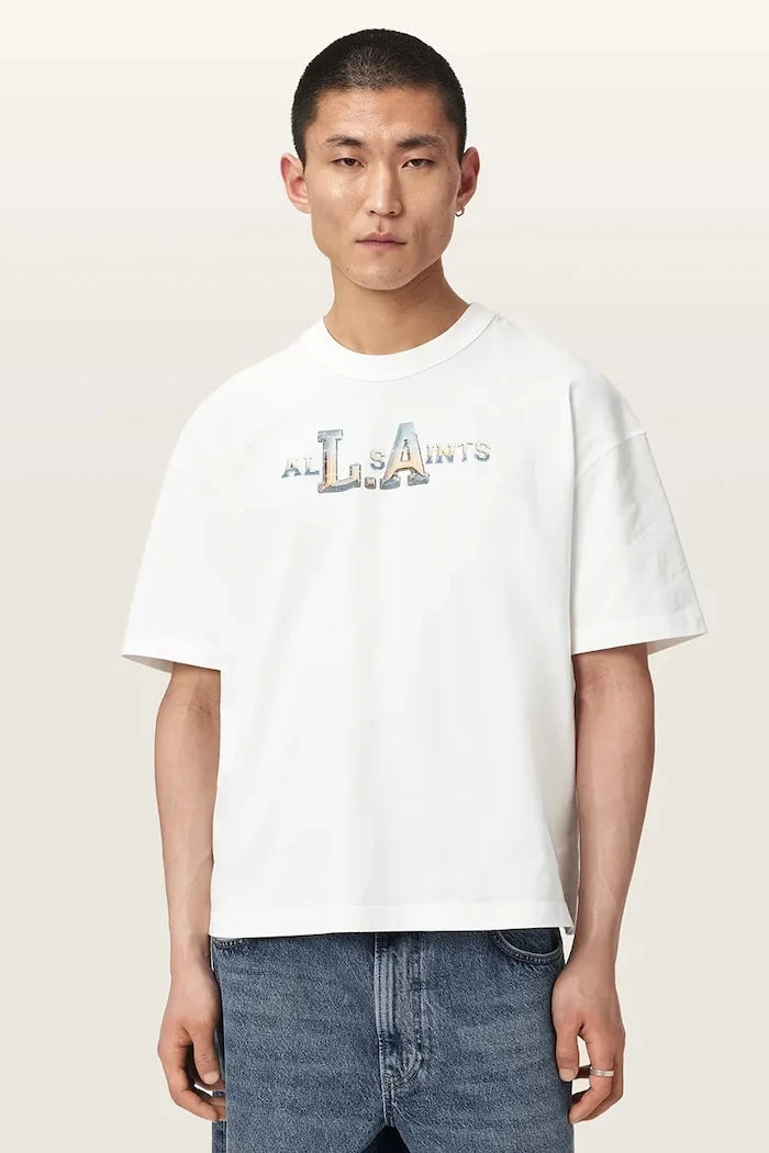 AllSaints тениска мъжка от памук ANGELINO