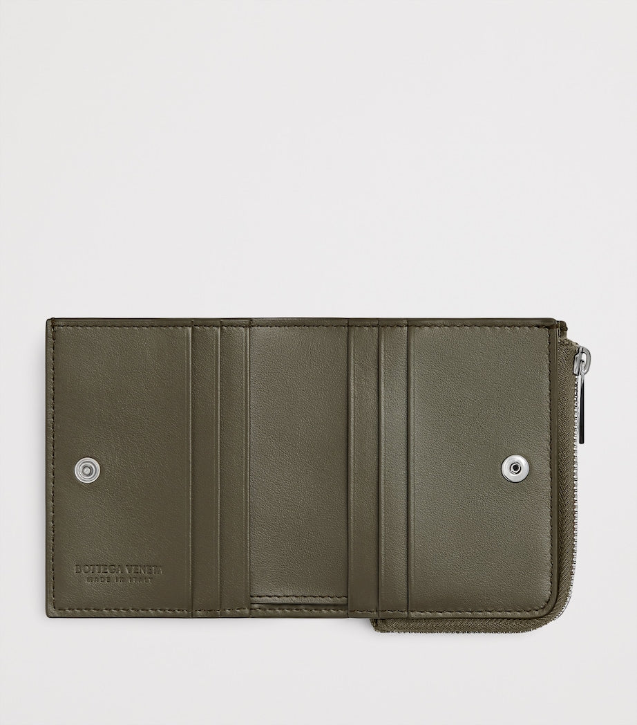 Leather Intrecciato Bifold Wallet