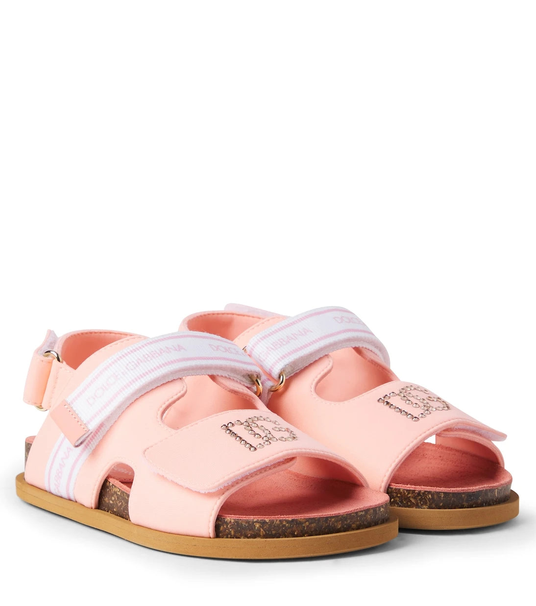 Dolce&Gabbana Kids - صنادل مزينة بشعار DG