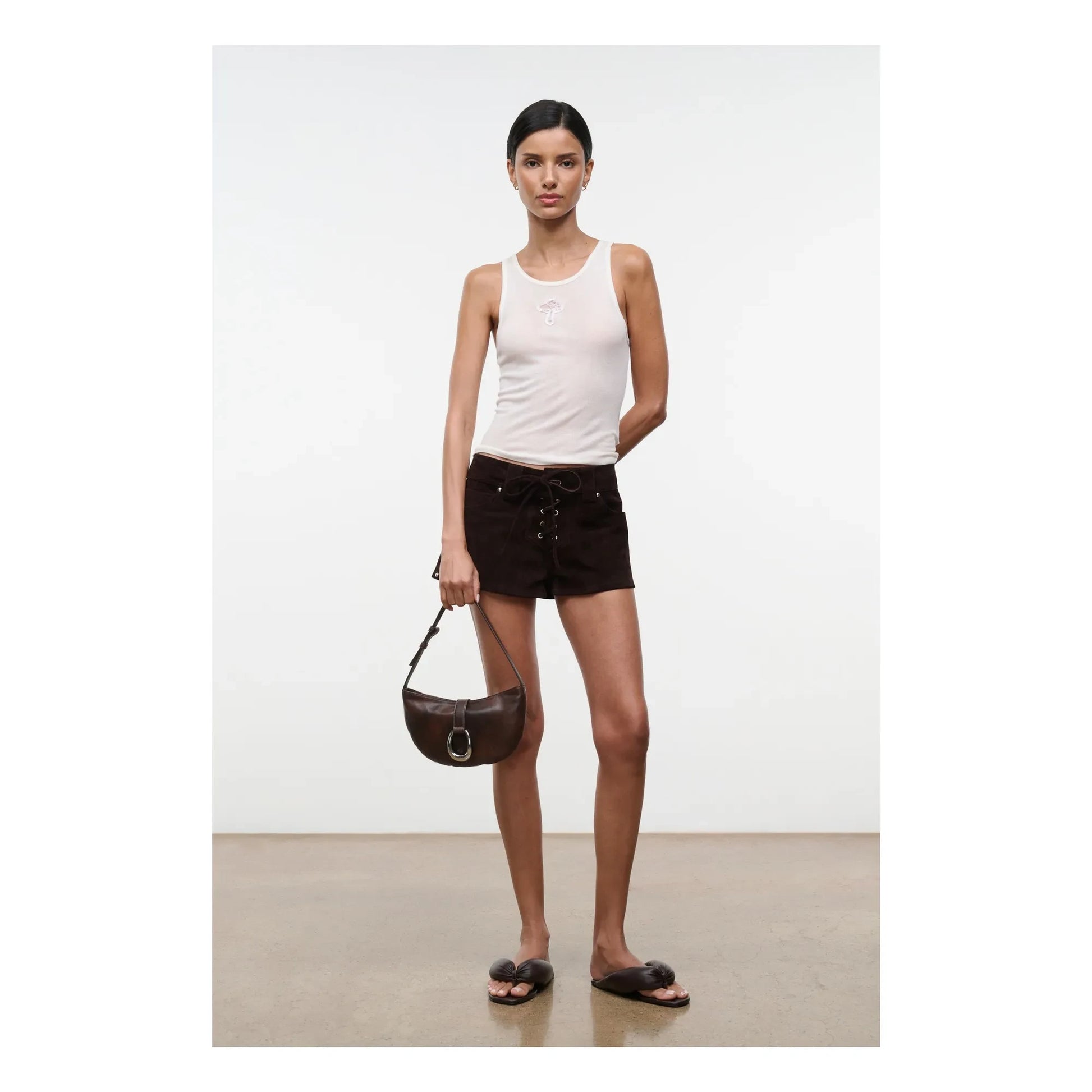 Staud - Harlow Crescent Leather bag | Coffee