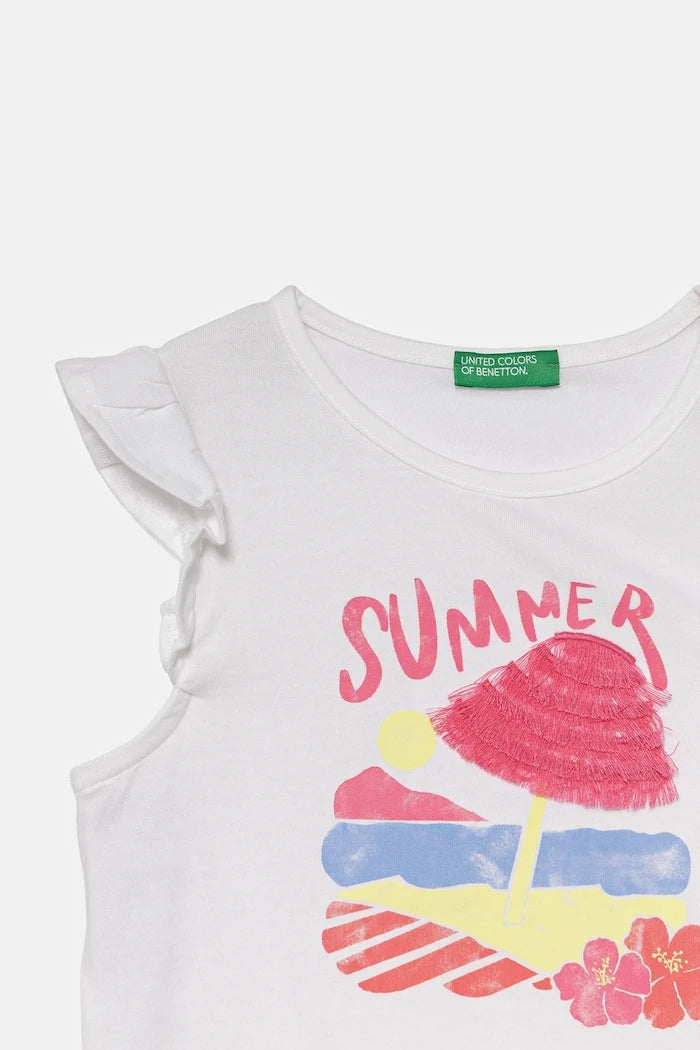 United Colors of Benetton Çocuk Pamuklu Tişört