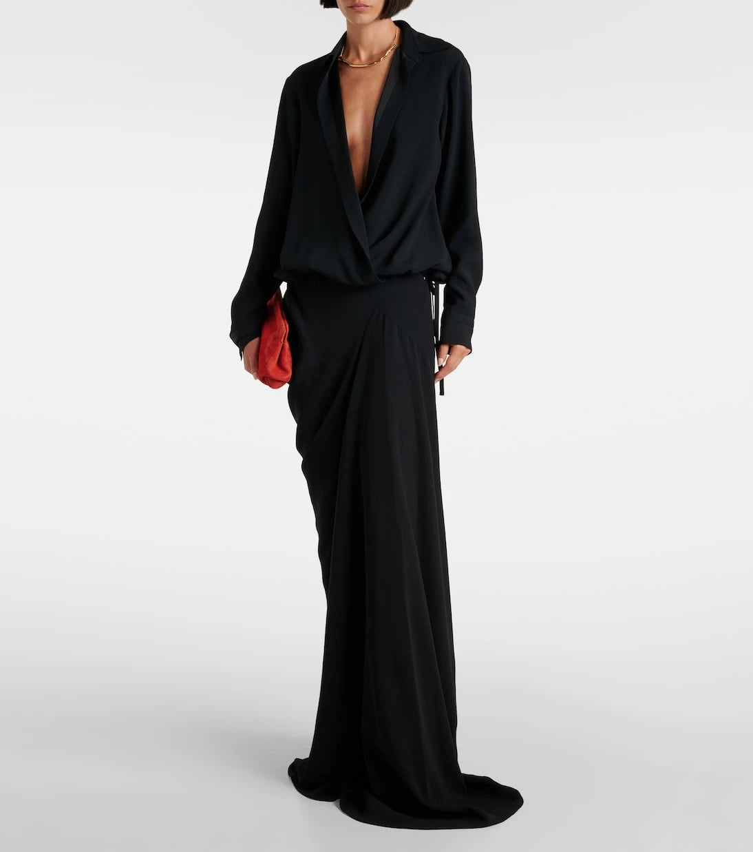 Dries Van Noten - Draped maxi skirt
